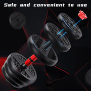 4 in 1 Adjustable Weight Dumbbell Set, Versatile Weights Home Gym Equipment with Dumbbell, Barbell, Kettlebell for Total Body