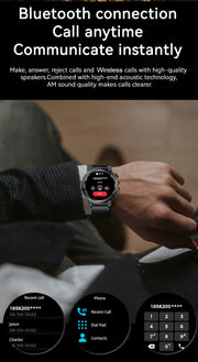 LIGE New LED Flashlight Smart Watches Men Women IP68 Waterproof 100+ Sport Modes Heart Rate Fitness Tracker Outdoor Smartwatch