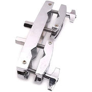 B72A Drum Clamp 2 Hole Silver Multi Clamp Cymbal Stand Mount Holder for Drums Cymbals Musical Parts Cowbell Accessory