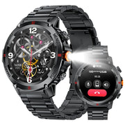 LIGE New LED Flashlight Smart Watches Men Women IP68 Waterproof 100+ Sport Modes Heart Rate Fitness Tracker Outdoor Smartwatch
