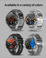Men Outdoors Sports Smart Watch AK75 Flashlight 700mah Large Battery Bluetooth Calling LED Light Fitness Tracker Smartwatch