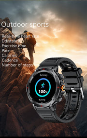 LIGE New LED Flashlight Smart Watches Men Women IP68 Waterproof 100+ Sport Modes Heart Rate Fitness Tracker Outdoor Smartwatch