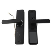 Fingerprint Smart Lock with 120° Wide Angle Camera Smart Doorbell Aluminum Alloy Keyless Entry Lock Handle Biometric for 35-60mm