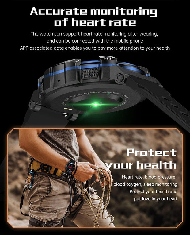 1.39 Inch Bluetooth Calling AI Voice IP68 Waterproof Round Sports Fitness Smart Watch For Men