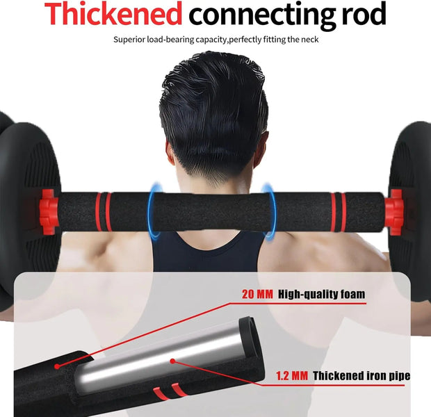 Adjustable Dumbbells 20 lbs Free Weight Set with Connector 4 in1 Dumbbells Set Used as Barbell Kettlebells Push up