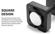 Adjustable Dumbbell Set, 10-50lb, 80lb Increments, Quick-Lock Square Weight Dumbbells for Home Gym Fitness (80lb×2)