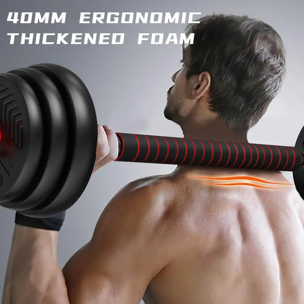 4 in 1 Adjustable Weight Dumbbell Set, Versatile Weights Home Gym Equipment with Dumbbell, Barbell, Kettlebell for Total Body