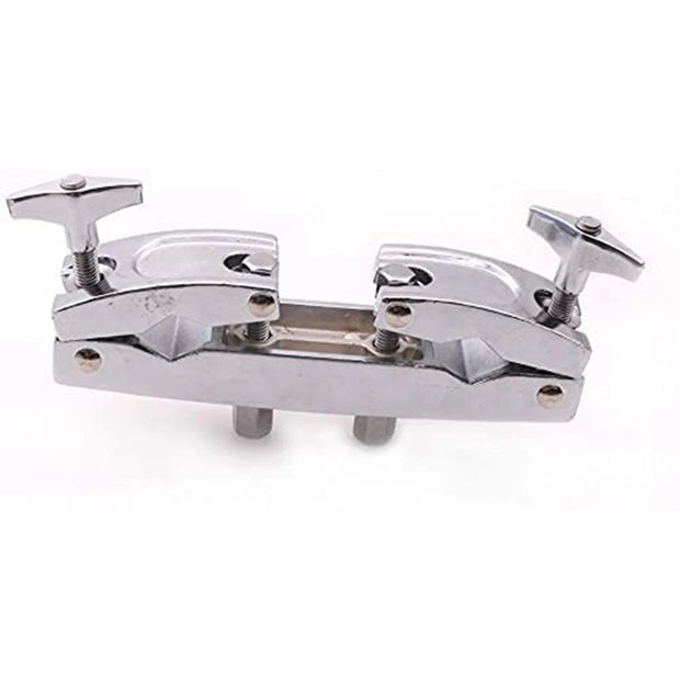 B72A Drum Clamp 2 Hole Silver Multi Clamp Cymbal Stand Mount Holder for Drums Cymbals Musical Parts Cowbell Accessory
