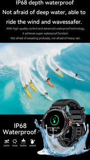 LIGE New LED Flashlight Smart Watches Men Women IP68 Waterproof 100+ Sport Modes Heart Rate Fitness Tracker Outdoor Smartwatch
