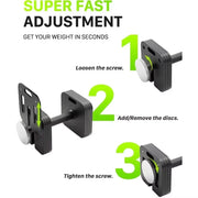 Adjustable Dumbbell Set, 10-50lb, 80lb Increments, Quick-Lock Square Weight Dumbbells for Home Gym Fitness (80lb×2)