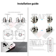 Fingerprint Smart Lock with 120° Wide Angle Camera Smart Doorbell Aluminum Alloy Keyless Entry Lock Handle Biometric for 35-60mm
