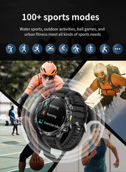 Men Outdoors Sports Smart Watch AK75 Flashlight 700mah Large Battery Bluetooth Calling LED Light Fitness Tracker Smartwatch