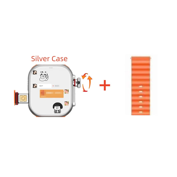 Smart Watch 4G S9 Ultra Android System with Ai Voice Rotating camera WiFi GPS SIM card Smartwatch For men women girls boys child