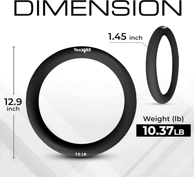 Power Ring 10lbs, Weight Ring, Weighted Circle, Kettlebell for Yoga Exercise, Aerobics, Home Fitness, Core Training