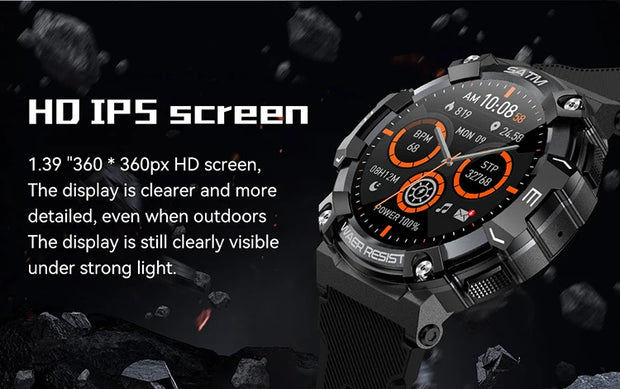1.39 Inch Bluetooth Calling AI Voice IP68 Waterproof Round Sports Fitness Smart Watch For Men