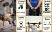 66lbs/88lbs Weight 4 in 1 Adjustable Kettlebell Set  Dumbbell Set Used as Kettlebells Barbell Push up Stand for GYM Home